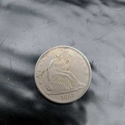 1867-S 着席型ハーフドル 未流通 BU 詳細 素晴らしい外観 強い打刻｜WORLD RESOURCE【QUEEN店】