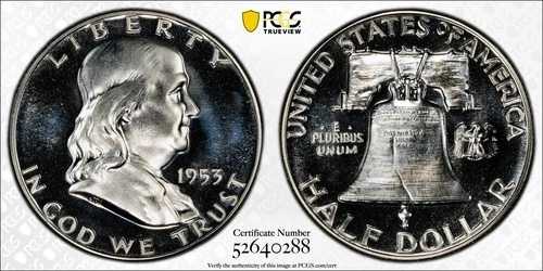1953年 プルーフ フランクリン ハーフダラー PCGS PR-67｜WORLD RESOURCE【QUEEN店】