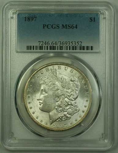 1897年 モルガン シルバードル 1ドルコイン PCGS MS-64 ベターコイン (21) G｜WORLD RESOURCE【QUEEN店】