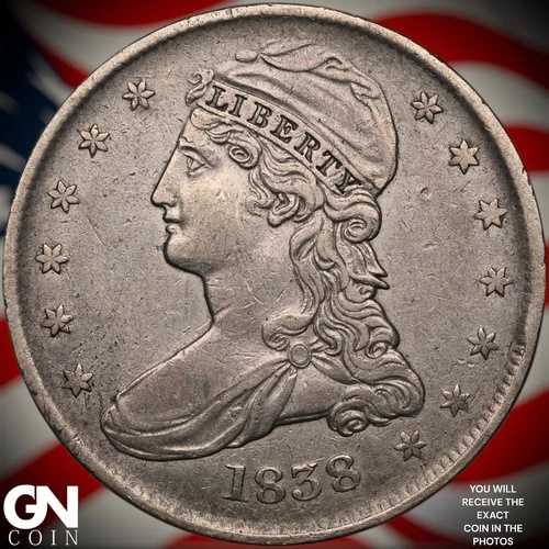 1838年製キャップドバストハーフダラー A1782｜WORLD RESOURCE【QUEEN店】