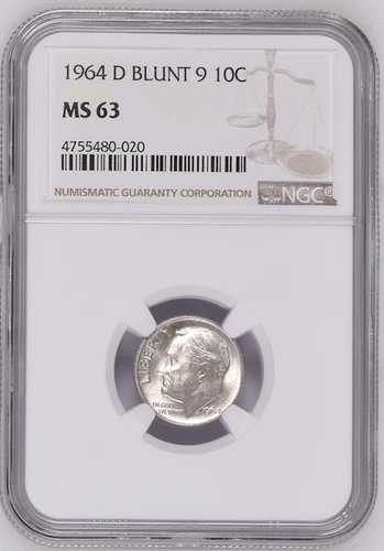 1964 D NGC 10 MS63 ブラント 9｜WORLD RESOURCE【QUEEN店】