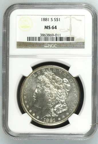 1881-S モルガン銀貨 - NGC MS-64｜WORLD RESOURCE【QUEEN店】