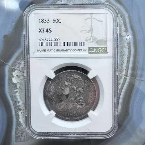 1833年 キャップドバスト リバティ ハーフドル 90% シルバー NGC XF45 #009-DX｜WORLD RESOURCE【QUEEN店】