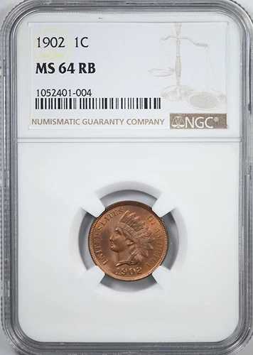 1902年 ブロンズ インディアンヘッド セント 1C NGC MS64RB｜WORLD RESOURCE【QUEEN店】