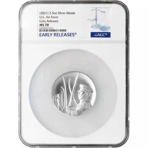 2021 2.5オンス シルバー メダル エア フォース NGC ER MS70｜WORLD RESOURCE【QUEEN店】
