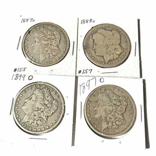 1887 O 1888 O 1899 O 1897 O AU モルガン シルバー ドル 1 ドル コイン
