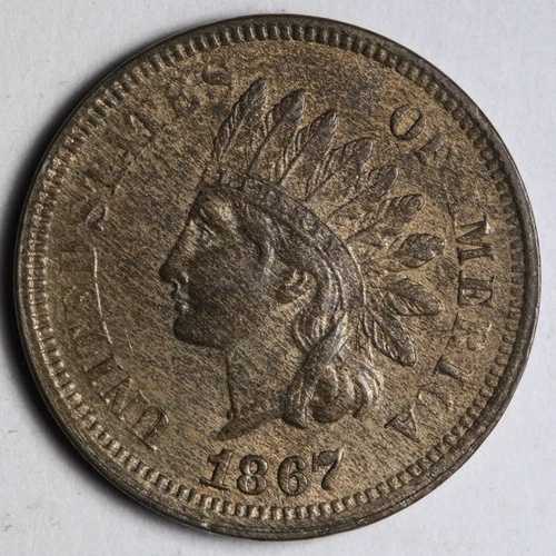 1867年インディアンヘッドセントペニーBU *未流通* MS E118 RANNM｜WORLD RESOURCE【QUEEN店】