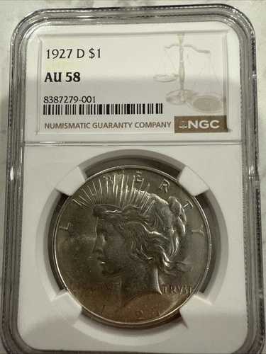 1927年 D ピース シルバー ドル NGC AU58 デンバー造幣局 ベターデートコイン｜WORLD RESOURCE【QUEEN店】