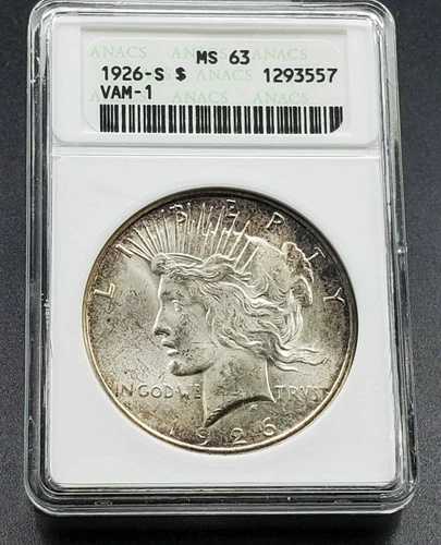 1926年 Sピース シルバードル バラエティコイン ANACS MS63 VAM-1 Vam 1|WORLD RESOURCE【QUEEN店】