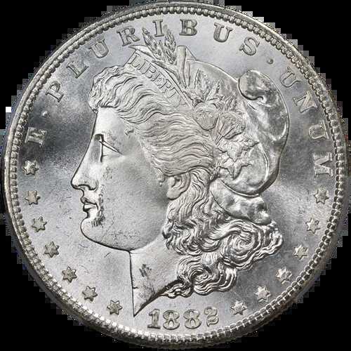 1882-S モルガン銀貨 PCGS MS66 ブレイジングホワイトジェム ストロングストライク|WORLD RESOURCE【QUEEN店】
