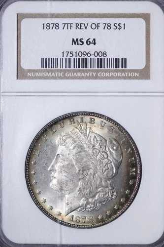 BU 1878 7TF Rev of 78 モルガン銀貨 NGC MS64 美しいトーン WANNM｜WORLD RESOURCE【QUEEN店】