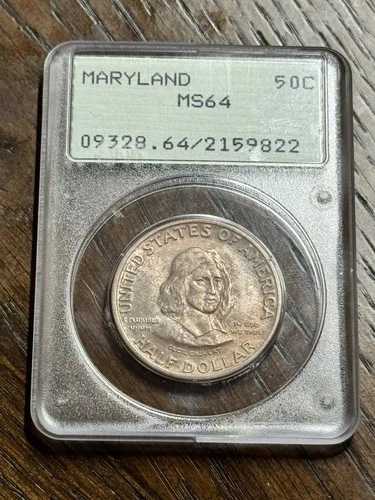 1934年メリーランド州50セント記念ハーフドル PCGS MS64 OGH ラトラートーン (3424)