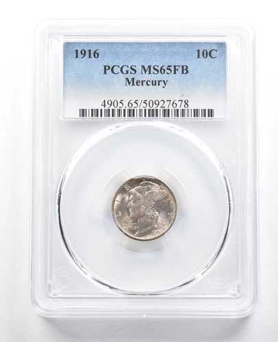1916年 マーキュリーダイム MS65 FB PCGS *6634