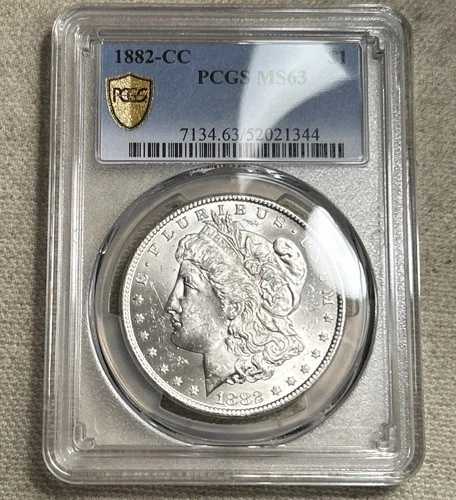 1882-CC 1ドル銀モルガンドル PCGS MS63
