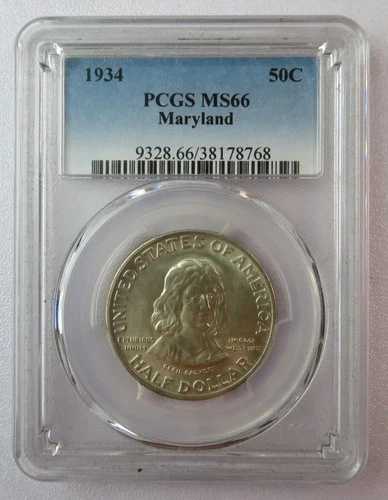 1934年 - メリーランド州記念ハーフドル - PCGS MS66