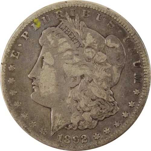 1892年 CC モルガン ダラー F 純度 90% シルバー 1ドルコイン SKU:I8053