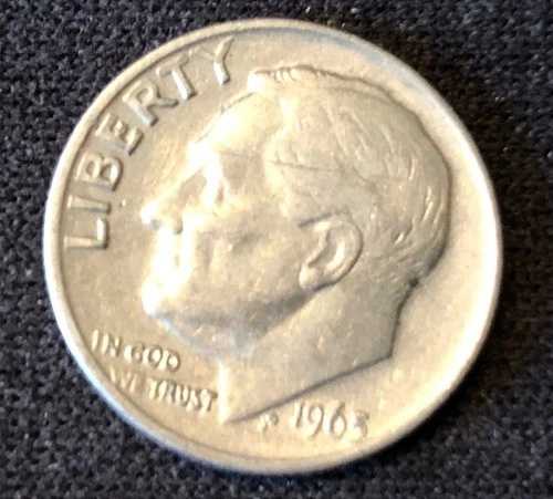 1965年ダイム ミントマークなし #92925