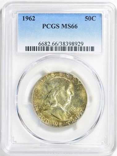 1962年 フランクリン ハーフ PCGS MS66