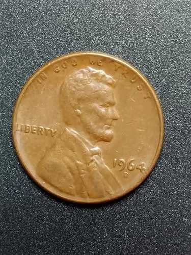 1964年 D リンカーン ペニー 希少 ? 「L」 エッジにリバティエラー