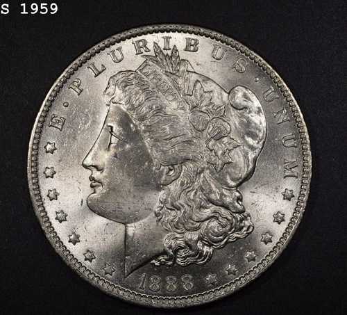 1888-O モルガン銀貨「GEM BU」*1点目以降は送料無料*