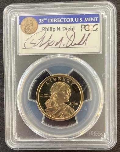 12枚のサカガウィア プルーフコインセット PCGS PF 69 2000 - 2011 フィリップ・ディール ENN サイン入り