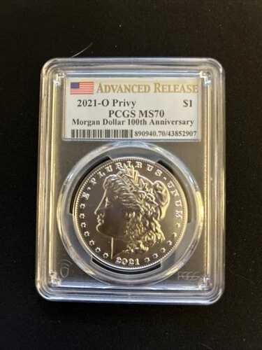 2021-O シルバー モルガン ダラー PCGS MS70 アドバンスリリース ボックス COA
