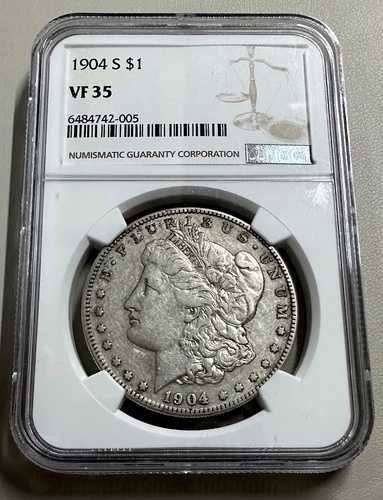 1904-S モルガン・ダラー NGC VF-35 キー・デイト・ストライク 90% シルバー コレクターズコイン｜WORLD RESOURCE【QUEEN店】