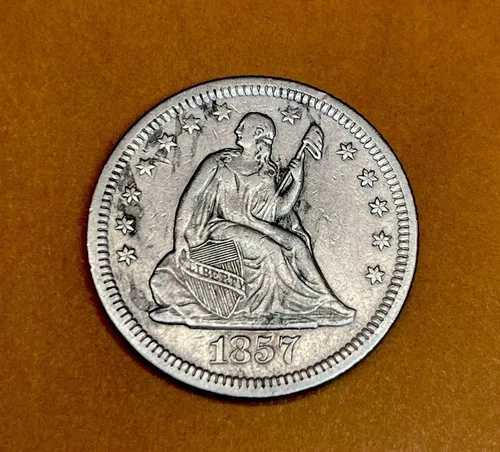 1857-O 着席自由の女神 25 セント硬貨 ~ 高品位!!｜WORLD RESOURCE【QUEEN店】