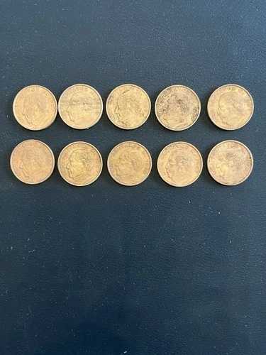 1950年代後半から1960年代にかけてのメキシコ10センタボ硬貨10枚セット|WORLD RESOURCE【QUEEN店】