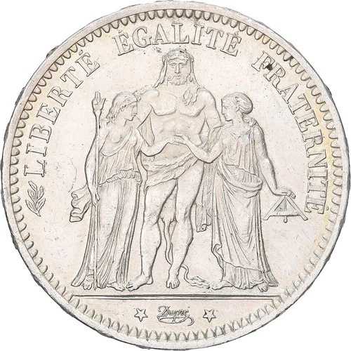 [#1213753] フランス、5フラン、エルキュール、1873年、パリ、銀、MS、ガドゥリー：745、a