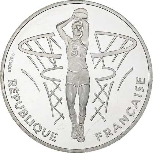 [#137147] フランス、100フラン、FIBA、ランサーフラン、1991年、MDP、プルーフ、シルバー、MS、