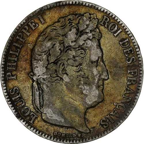[#1114632] コイン、フランス、ルイ・フィリップ、5フラン、1834年、リヨン、VF、銀、KM:74