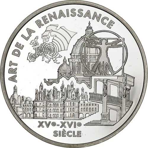 [#198410] フランス、6.55957 フラン、アール・ドゥ・ラ・ルネッサンス、2000 年、パリ、シルバー、MS