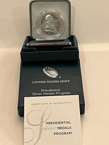 1オンス シルバー ジェームズ・モンロー大統領銀メダル(米国造幣局発行、OGP+COA付き)