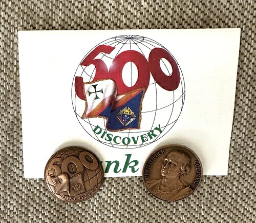 コロンブス騎士団500周年記念クリストファー・コロンブス銅メダル2個