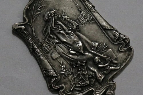 ?? ???? ベルギー 銘板 1908 45x64mm アートフレンズブリュッセル 会長ロデウィ受賞｜WORLD RESOURCE【QUEEN店】