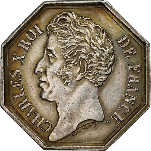 [#1510268] フランス、トークン、シャルル 10 世、一般向けシンジケート、1825 年、シル、｜WORLD RESOURCE【QUEEN店】