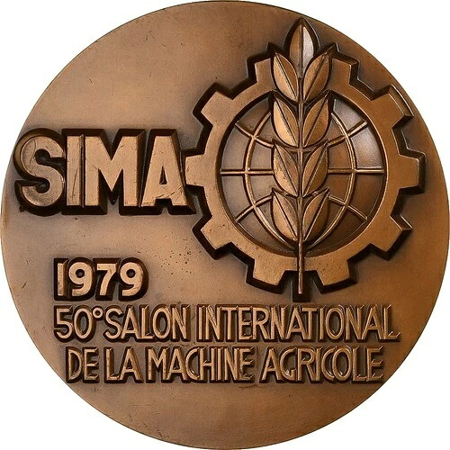 [#636969] フランス、メダル、50 年代サロン インターナショナル デ ラ マシン アグリコル、1979 年、B｜WORLD RESOURCE【QUEEN店】