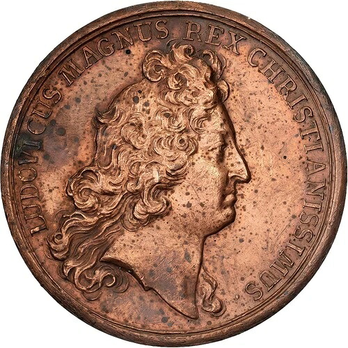 [#398894] フランス、勲章、ルイ 14 世、サン ドニの戦い、1678 年、ブロンズ、モージェ、｜WORLD RESOURCE【QUEEN店】 42,185円