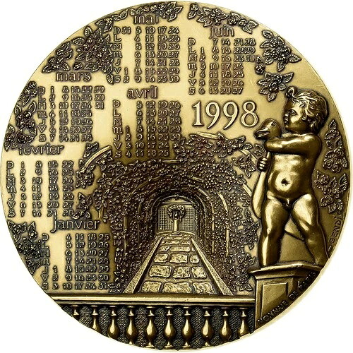 [#397483] フランス、メダル、カランドリエ、フランス公園および庭園、1998 年、MDP、Bro、｜WORLD RESOURCE【QUEEN店】