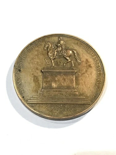 ルイ18世とシャルル10世のメダル 胸像 1825年 (9-39/A17)