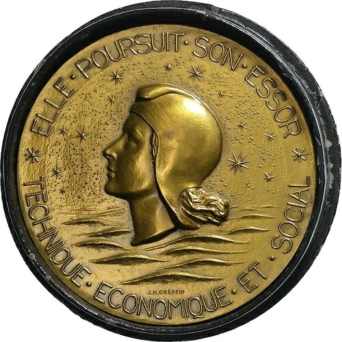 [#1506588] フランス、メダル、Compagnie G?n?rale Transatlantique、フランス、1962 年、ブロ、｜WORLD RESOURCE【QUEEN店】
