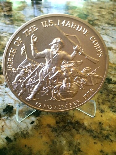 アメリカ海兵隊200周年記念ブロンズメダル 3インチ、1775-1975