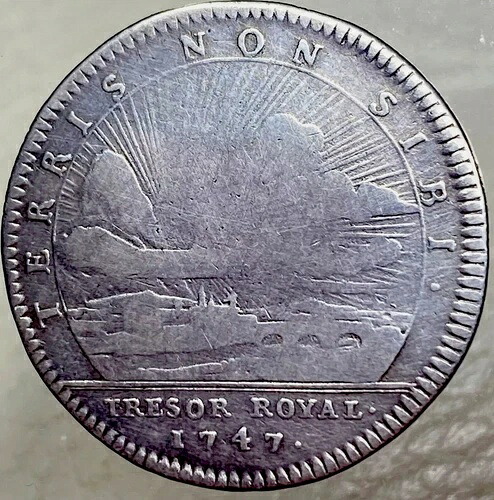 1747年 フランス シルバーコイン ルイ15世 トレゾールロイヤルトークン ジェトン 非常に素晴らしい希少品