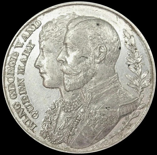 1910年 イギリス ジョージ5世 南アフリカ議会 38mm ホワイトメタルメダル