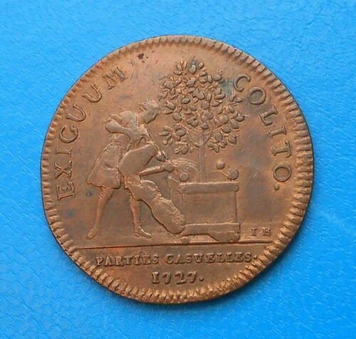 ルイ15世作「カジュアルなパーティー」（1727年）、銅貨