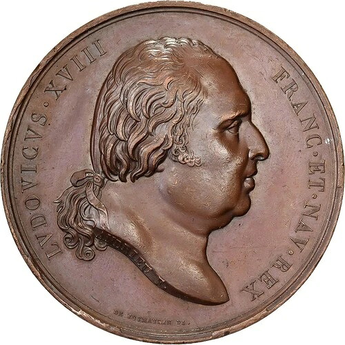 [#1508746] フランス、メダル、ルイ 18 世、ルーヴル美術館レストラン、1817 年、Br
