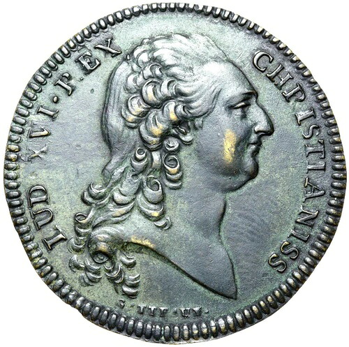 メダル フランス ルイ 16 世 - REX CHRISTIANISS AETERNUM DIGNA COLI ? 31.61mm