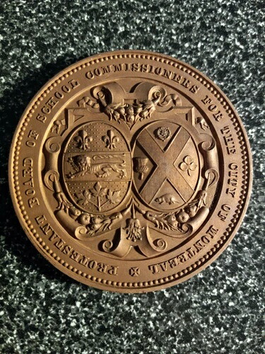 1892年 モントリオール市、サミュエル・ウェルズ銅メダル | 本物 | ARN257348EUBX