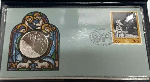 1977年フランクリンミントクリスマス・イン・ベツレヘムプルーフスターリングシルバーメダル（FDC） 43,615円